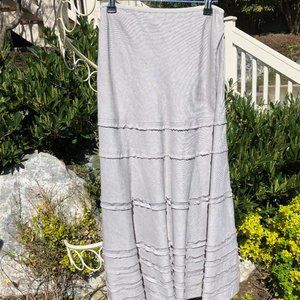 Nic + Zoe Grey Linen Skirt